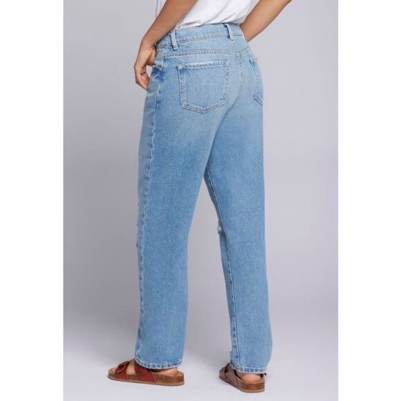 Current/Elliott The Boyfriend Jean in Rainfall Wash Size 25 - Picture 2 of 11